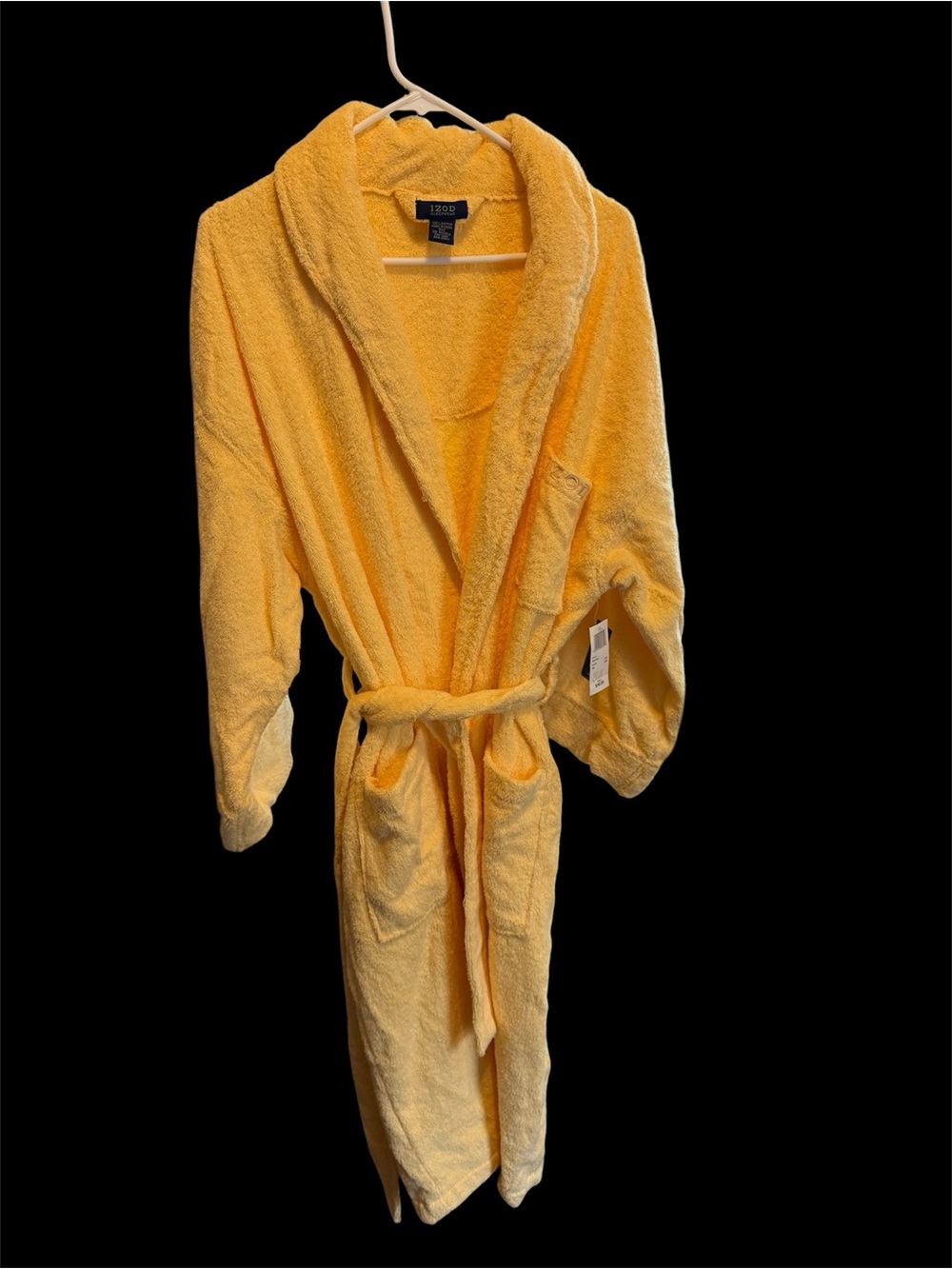 Izod unisex soft Yellow Terry Cloth Bathrobe new with tags one size fits all